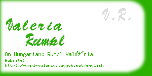 valeria rumpl business card